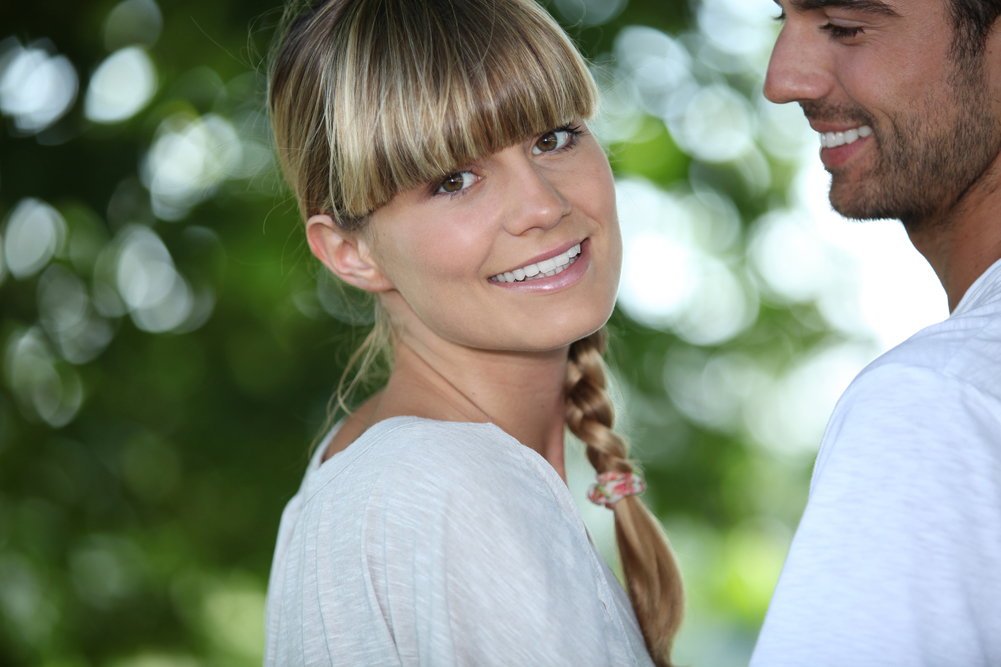happy couple smiling