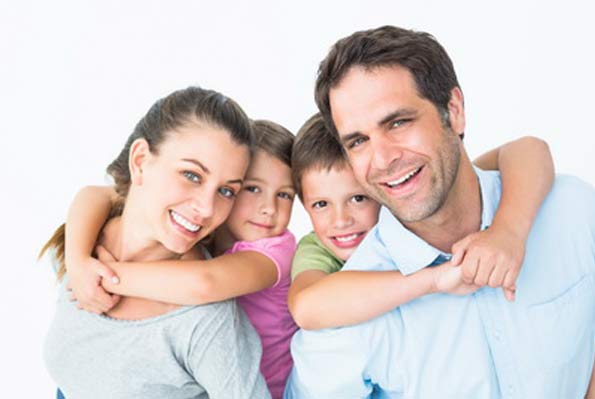 Happy smiling family
